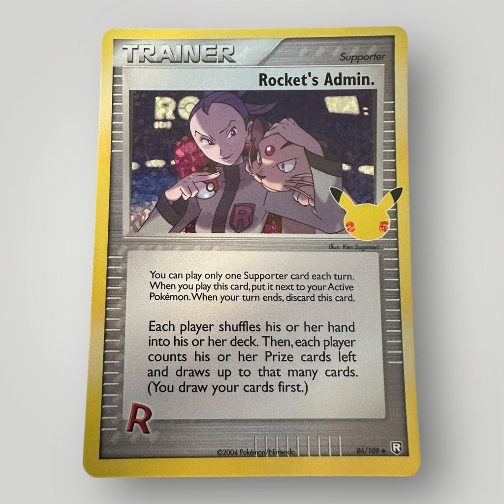 Rocket's Admin. 86/109 Celebrations Pokemon Card