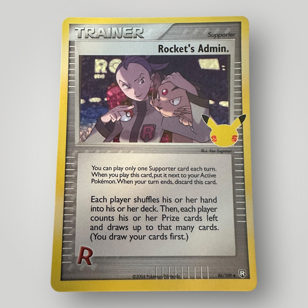Rocket's Admin. 86/109 Celebrations Pokemon Card